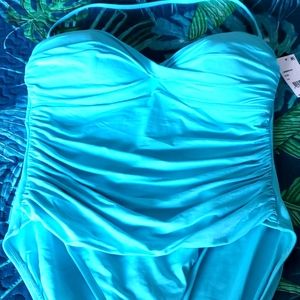 NWT LA BLANCA AQUA/TURQUOISE SWIMSUIT 14